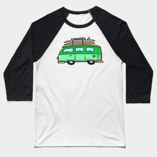 Happy camper hash tag van life Baseball T-Shirt